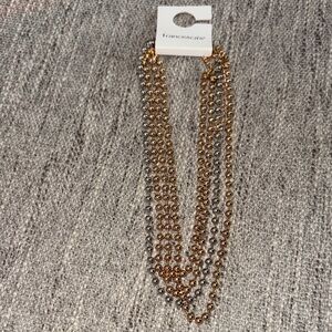 Francesca's Collections Gold and Silver Multi-Strand choker